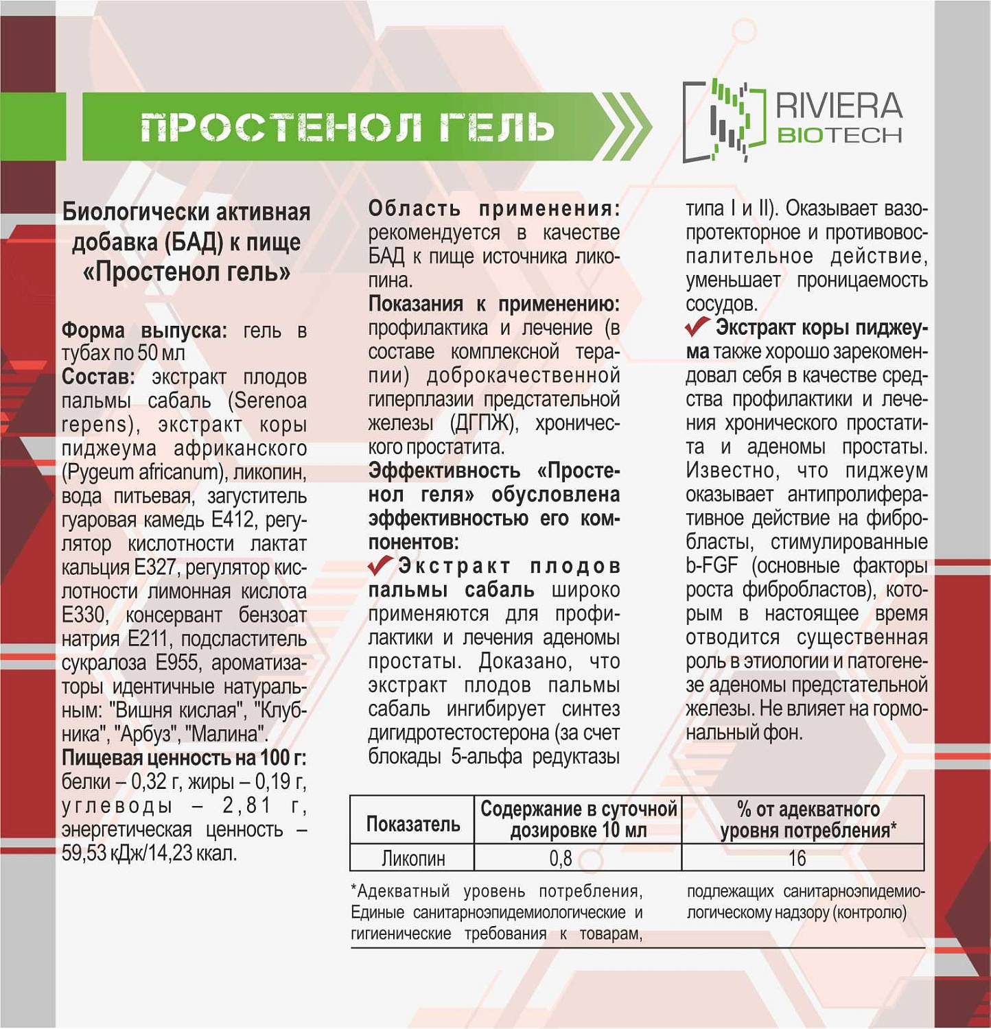 Простенол гель 50 мл